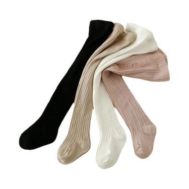 Imagem de Calças justas sólidas para criança, meninas, 4 pares - NONE, 2-3 anos,