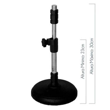 Imagem de Suporte De Mesa Para Microfone Fixo Cromado C/reg Ps-02 Cr