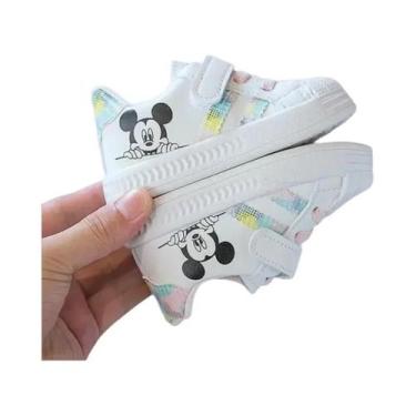 Imagem de Tênis Casuais Brancos Disney Para Bebês Meninos E Meninas, Mickey Mous