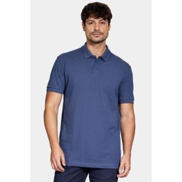Imagem de Polo Aramis Piquet Algodão Básico Manga Curta Azul Jeans-Masculino