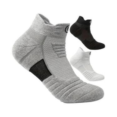 Imagem de Meias Esportivas Masculinas De Basquete Macias, Confortáveis, Respiráv