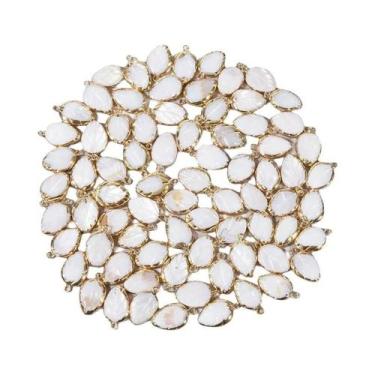 Imagem de Pingentes Espirais De Conchas Perfuradas Coloridas 5 Peças Suprimentos