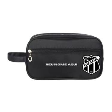 Imagem de Necessaire Nylon Premium Cor Preta e Azul Estampa Time Nome - Mormino,