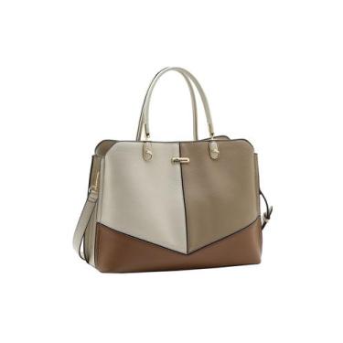 Imagem de Bolsa Grande Patchwork Classico - Alça de Mão - Chenson 3485676 - Natu