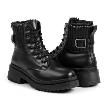Imagem de Bota Oslo Para Neve Couro Forrada Com La Impermeavel Nova York Feminina-Feminino