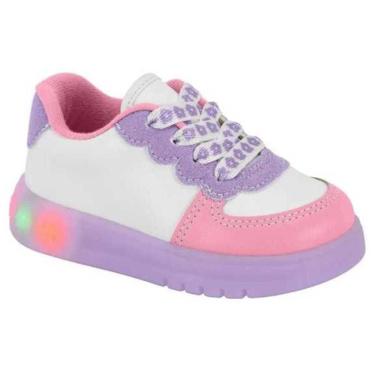 Imagem de Tênis Infantil Menina Molekinha Com Led