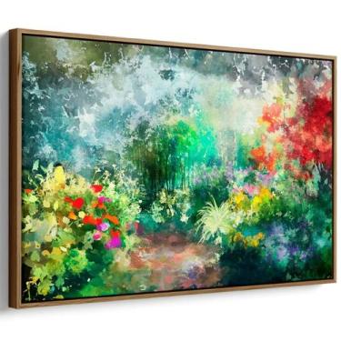 Imagem de Quadro Jardim em Pintura Abstrata - Mioquadros, 120x80 cm, Tabaco