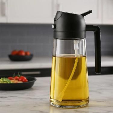 Imagem de Borrifador Spray Vidro Azeite Vinagre Óleo Dosador Esguicho Tempero Sa