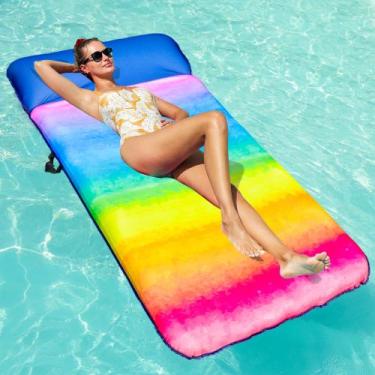 Imagem de Espreguiçadeira flutuante de piscina FindUwill Oversize 72 GG Rainbow