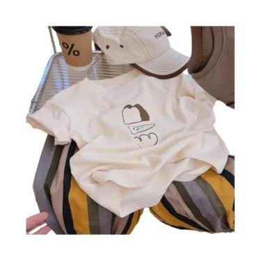 Imagem de Camisetas De Manga Curta Para Meninas E Meninos De 2 a 10 Anos, Moda C