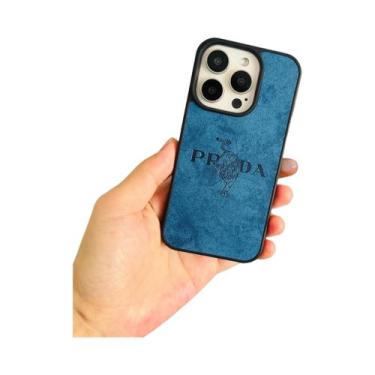 Imagem de Capa De Telefone Retro De Luxo Em Denim E Couro PU Para iPhone 16 15 1