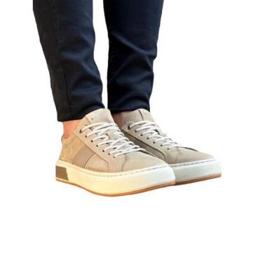 Imagem de Tênis Sneaker Power Camurça OOIZI Areia-Masculino