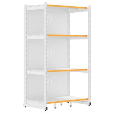 Imagem de Rack Fit Parede 1 Inicial 2,02X0,90X0,60 4 Bandejas Amapá, Branco Perf