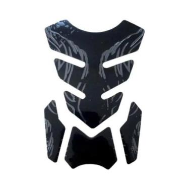 Imagem de Adesivo Protetor De Tanque De Moto 3D Espinha De Peixe Chamas Acessóri