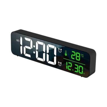 Imagem de Despertador Digital LED Com Temperatura, Soneca, Data, Dia Da Semana, 