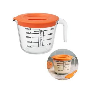 Imagem de Jarra Medidora em Vidro Graduada 1000ml com Tampa Cozinha