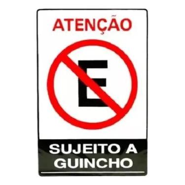 Imagem de Placa Sinalização Proibido Parar Estacionar Garagem 30x20 Cm - Pacific