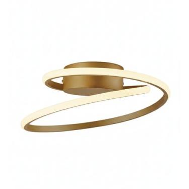 Imagem de Plafon horizon circle medio gold d40cm 30w 3k/6k/4k bivolt - HEVVY