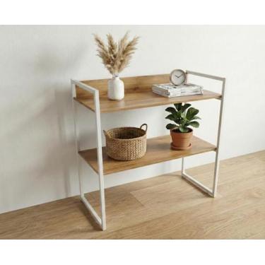 Imagem de Aparador Industrial 2 Prateleiras A90XL40XC80 Ferro E MDF Cantinho Caf