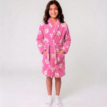 Imagem de Roupão Infantil Benévola Quentinho Inverno Microfibra Aveludado Super 