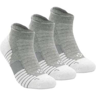 Imagem de Meia Kit 3 Pares Feminina Dia a Dia Soquete Atoalhada Calcanhar Verdad