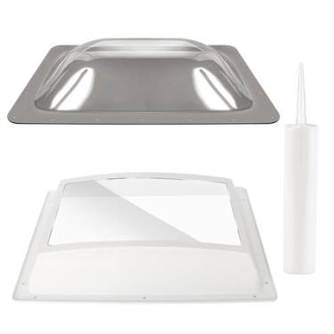 Imagem de Kit de claraboia para RV XMK 14" x 22" com cúpula interna e externa fu