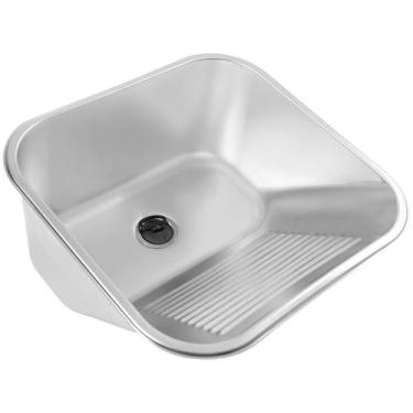 Imagem de Tanque monobloco 25L aço INOX 304 Acetinado 40X40 X22CM - GHELPLUS