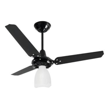 Imagem de Ventilador Teto Loren-sid Diplomata Lumi M3 3 Pás Preto 220v - Loren S