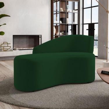 Imagem de Namoradeira Compacta Decorativa Orgânica Auren 100cm Suede Verde - Des