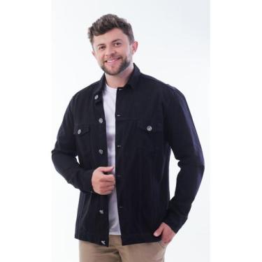 Imagem de Jaqueta Sarja/brim Masculina Super Luxo Reforçada Amil 1818, Preto, 2