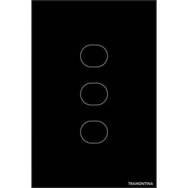 Imagem de Interruptor Touch Smart Tramontina Preto Com 3 Canais