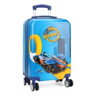 Imagem de Malinha Escolar Mala Bordo Infantil 360º Luxcel Hot Wheels