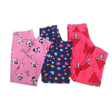 Imagem de Calça Para Bebê Criança Infantil Leg Legging Coton kit c/3 - Lusarabab
