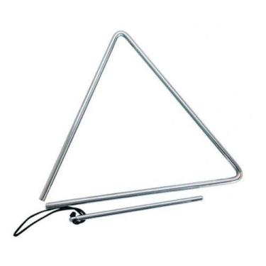Imagem de Triângulo Percussão Profissional 25 cm 10mm Phx Music 79A com Baqueta