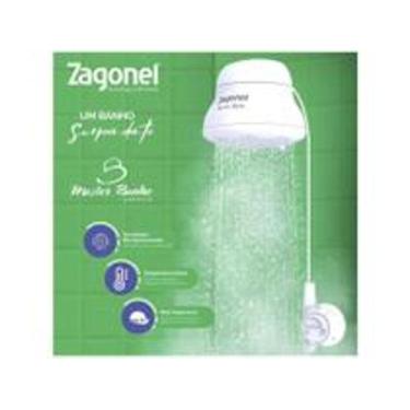 Imagem de Ducha eletrônica zagonel master 7.500w 220v - branca temperatura gradu