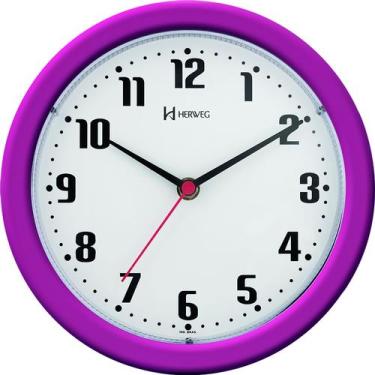 Imagem de Relógio de Parede Rosa Escuro 22 cm Herweg 6102