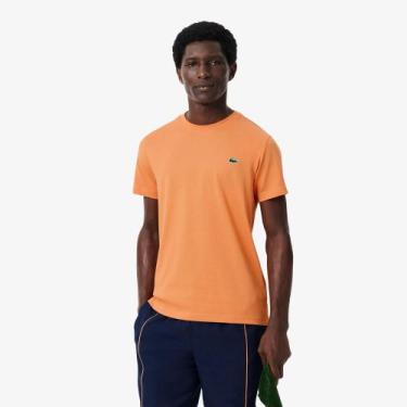Imagem de Camiseta Esportiva Ultra Dry com Estampa de Crocodilo - Lacoste, Laran