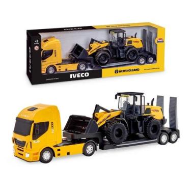 Imagem de Caminhão Plataforma com Carregadeira New Holland 1:26 Usual - Usual Br
