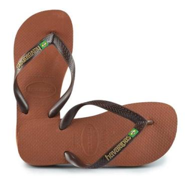 Imagem de Chinelo Havaianas XS BRASIL LOGO 24/25, Marrom