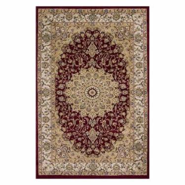 Imagem de Tapete Classico Babil Medalhão Vermelho 300x250 1 Milhão Nós - LUXdéco