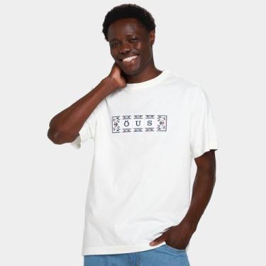 Imagem de Camiseta Öus Estampada Masculina, Off white, G
