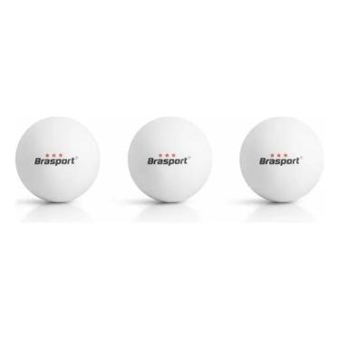 Imagem de Kit 3 Bola Tenis Mesa Ping Pong 3 Estrelas Jogos Treinos Branco - Bras