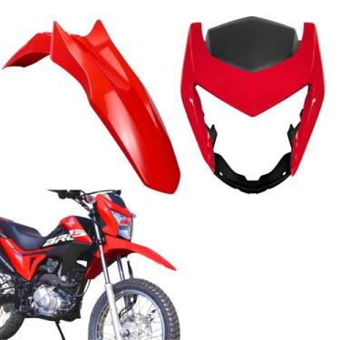 Imagem de Kit carenagem dianteiro capa farol completo + paralama nxr bros 160 ve