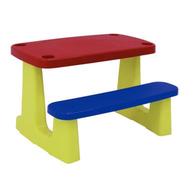 Imagem de Mesa Infantil Escolar em Polipropileno Colorido para Atividades com Espaço para Objetos Tramontina