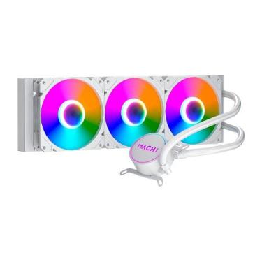 Imagem de Water Cooler MACH1 Logic, RGB, 360mm, AMD e Intel, Branco - GK360W