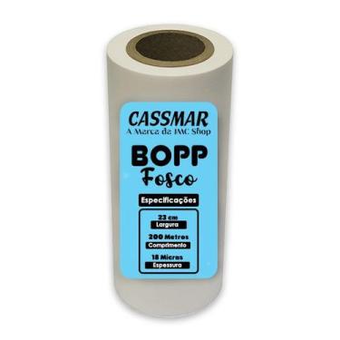 Imagem de Bopp Fosco Para Laminação A4 Ofício 23cmx200m Cassmar 01un