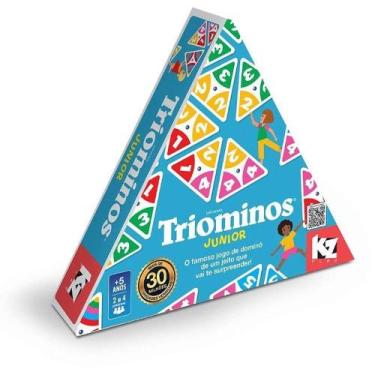 Imagem de Jogo de Mesa Triominos Junior Lógica Estratégia Peças Triangulares Elk