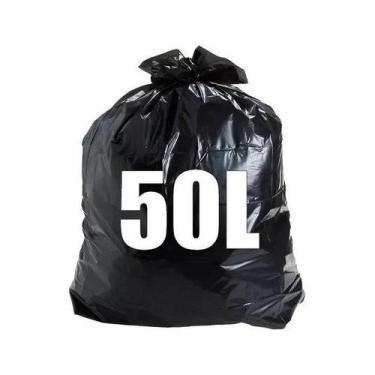 Imagem de Saco de Lixo Rolo Preto 50 Litros C /10 - Nao informado