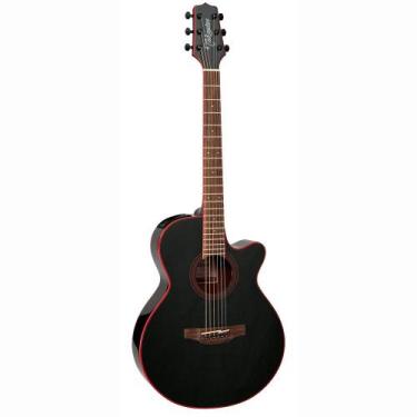 Imagem de Violão Takamine GF49CE CB Cosmic Black Pré TP3G Eletroacústico Aço, UN