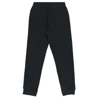 Imagem de Calça Masculina Infantil Em Moletom Peluciado KYLY Tamanho:16Cor:Preto